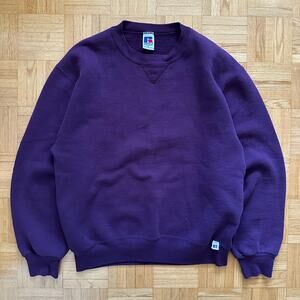 Vintage 90s Russell Athletic Made in USA Purple crewneck sweatshirt Medium